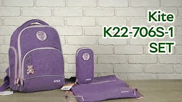 Розпаковка Kite рюкзак + пенал + сумка для взуття (SET_K22-706S-1)