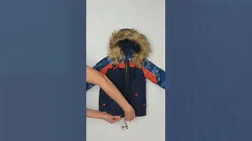 Зимний костюм для мальчика  86р - 104р Синий с оранж рис