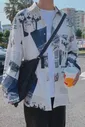 Мужская рубашка с длинными рукавами, Повседневная модная рубашка в стиле батик, в Корейском стиле, в стиле хип-хоп, весна 2020 (art.: 3920b3806c858)