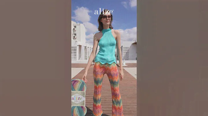 Alize Diva Batik ile Yazlık Bluz ve Pantolon Örüyoruz