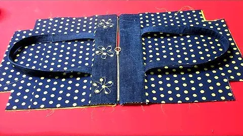 DIY안입는 바지로"명품백"을 만들어요!/도트 지퍼드 토트백/make a "luxury bag"/dot zippered tote bag