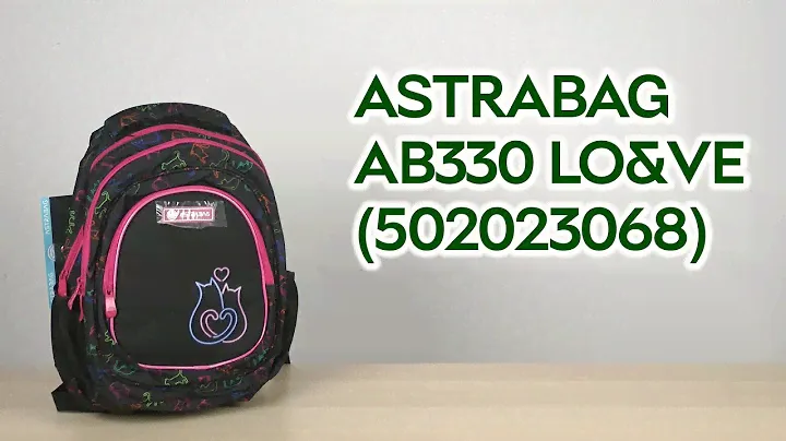 Розпаковка ASTRABAG AB330 LO&VE з флуорисцентним ефектом Чорний з рожевим (502023068)