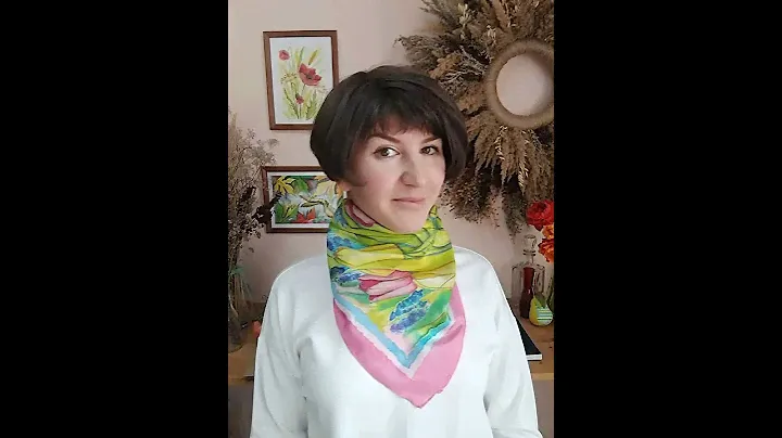 КАК НОСИТЬ ПЛАТОК 90*90 СМ. батик. шёлк