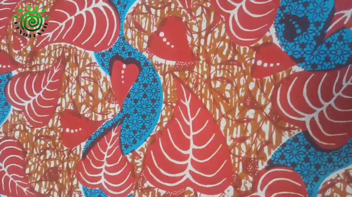 Африканский хлопок Uniwax (Vlisco Group). Ткань с восковым принтом из Кот-д’Ивуар Red Blue