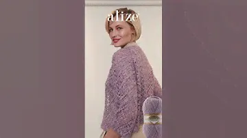 Alize Angora Gold ile Tığ İşi Örümcek Örnekli Altıgen Hırka