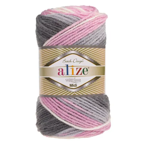 Пряжа для вязания Alize Superlana Midi Batik (Ализе Суперлана Миди Батик)