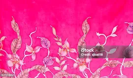 Красивые Монохромный Batik С Цветочным Рисунком — стоковые фотографии и другие картинки Батик - Батик, Малайзия, Узор